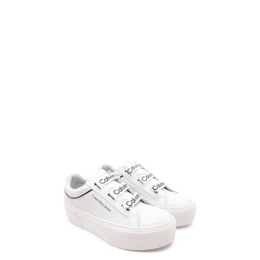 CALVIN KLEIN JEANS Skórzane trampki FLATFORM+ LOW BRANDED LACES 40 okazyjna cena Gomez Fashion Store