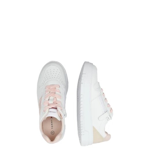 Buty sportowe dziecięce białe Tommy Hilfiger z tworzywa sztucznego sznurowane
