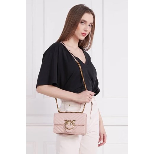 Pinko Skórzana torebka na ramię Love One Mini Crossbody Pinko OS Gomez Fashion Store