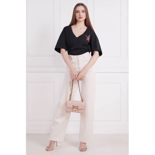 Pinko Skórzana torebka na ramię Love One Mini Crossbody Pinko OS Gomez Fashion Store