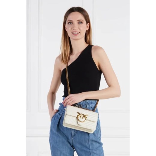 Pinko Skórzana torebka na ramię Love One Mini Crossbody Pinko OS Gomez Fashion Store