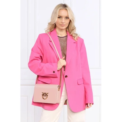 Pinko Skórzana torebka na ramię LOVE CLICK CLASSIC VITELLO SET Pinko OS Gomez Fashion Store okazja