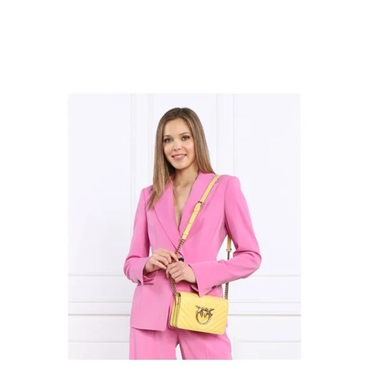 Pinko Skórzana torebka na ramię LOVE CLICK MINI SHEEP NAPPA CH Pinko OS okazja Gomez Fashion Store
