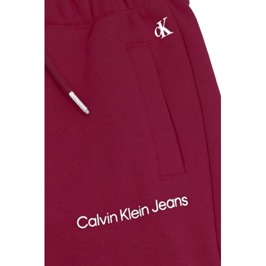 Czerwone spodnie dziewczęce Calvin Klein jeansowe 