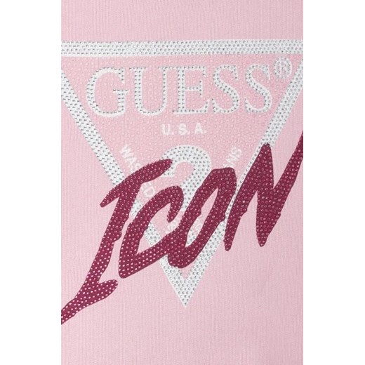 Bluza dziewczęca Guess różowa na zimę 
