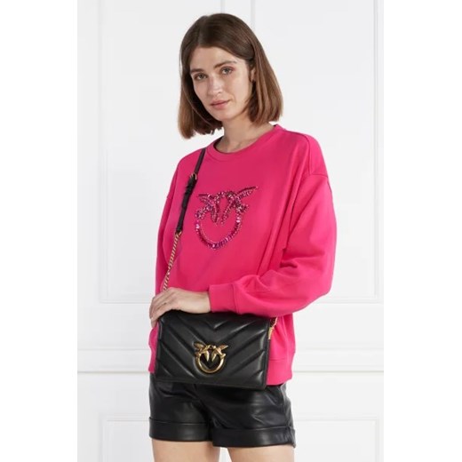 Pinko Skórzana torebka na ramię LOVE CLICK CLASSIC SHEEP NAPPA Pinko Uniwersalny Gomez Fashion Store