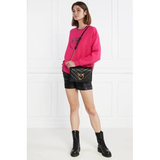 Pinko Skórzana torebka na ramię LOVE CLICK CLASSIC SHEEP NAPPA Pinko Uniwersalny Gomez Fashion Store