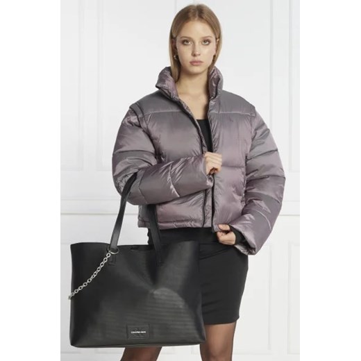 Calvin Klein shopper bag ze skóry ekologicznej mieszcząca a8 elegancka 