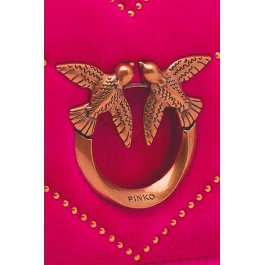 Pinko Listonoszka LOVE CLICK MINI VELLUTO | z dodatkiem skóry Pinko Uniwersalny Gomez Fashion Store