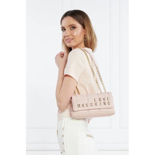 Kopertówka Love Moschino ze skóry ekologicznej niemieszcząca a4 elegancka