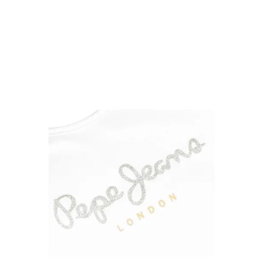 Biała bluzka dziewczęca Pepe Jeans z elastanu 