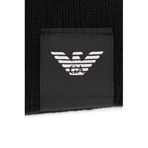 Emporio Armani Czapka BEANIE | z dodatkiem wełny i kaszmiru Emporio Armani S wyprzedaż Gomez Fashion Store