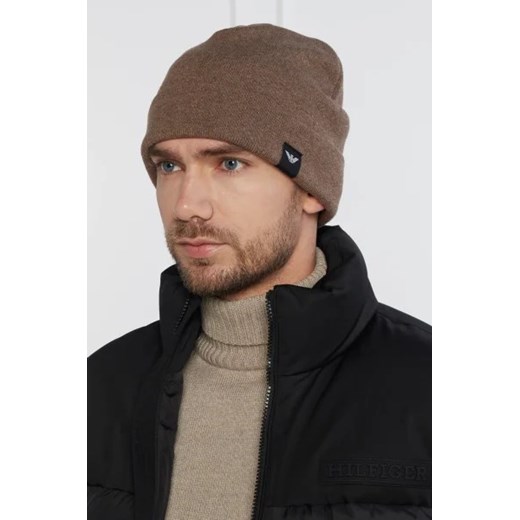 Emporio Armani Czapka BEANIE | z dodatkiem wełny i kaszmiru Emporio Armani M wyprzedaż Gomez Fashion Store