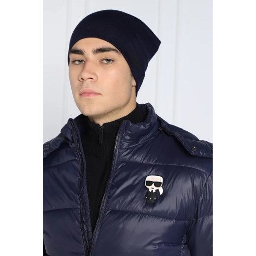 Karl Lagerfeld Wełniana czapka | z dodatkiem wełny Karl Lagerfeld M Gomez Fashion Store okazja
