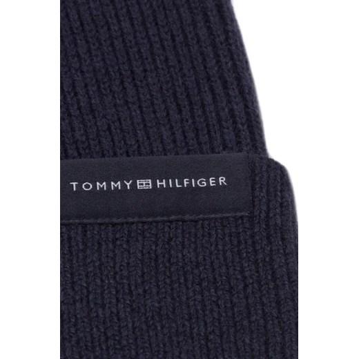 Tommy Hilfiger Czapka UPTOWN WOOL BEANIE | z dodatkiem wełny Tommy Hilfiger Uniwersalny Gomez Fashion Store