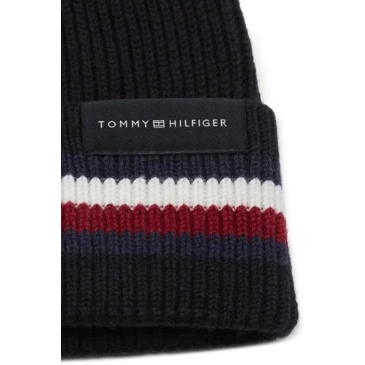 Tommy Hilfiger Czapka CORPORATE | z dodatkiem wełny Tommy Hilfiger Uniwersalny Gomez Fashion Store