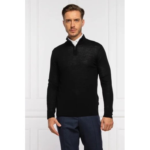 Sweter męski Emporio Armani czarny wełniany na zimę
