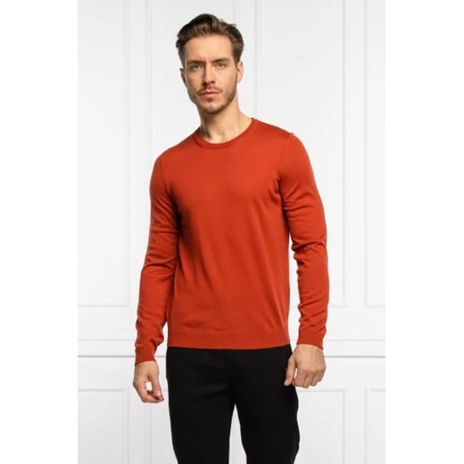BOSS Wełniany sweter Leno-P | Slim Fit L okazja Gomez Fashion Store