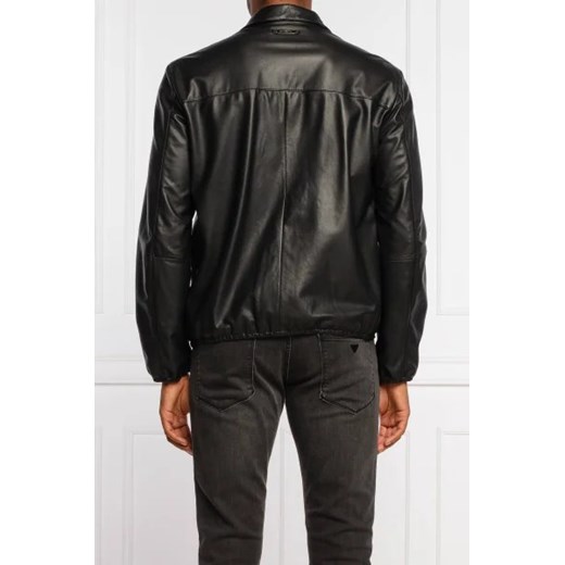 Emporio Armani Skórzana kurtka | Regular Fit Emporio Armani 54 Gomez Fashion Store promocyjna cena