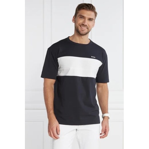 T-shirt męski BOSS HUGO czarny z krótkim rękawem