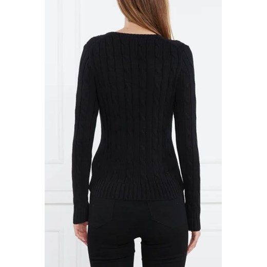 Sweter damski Polo Ralph Lauren z dekoltem w serek bawełniany casual
