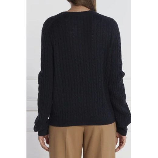 Sweter damski Tommy Hilfiger czarny z dekoltem w literę v