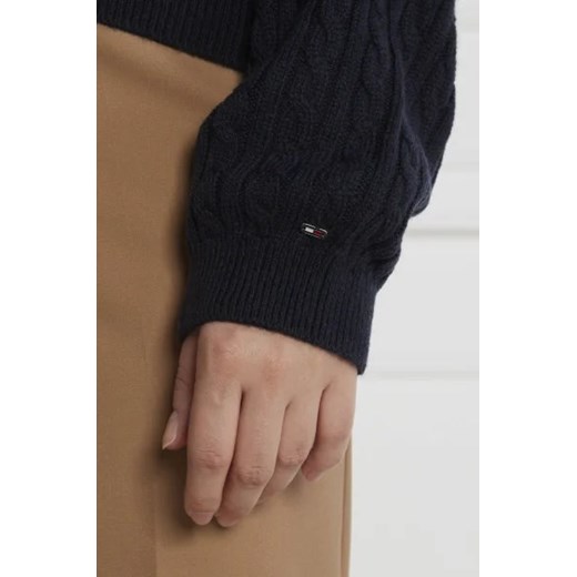 Sweter damski Tommy Hilfiger z dekoltem w literę v