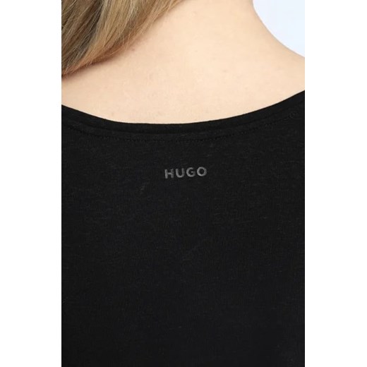 HUGO T-shirt Dazalea | Relaxed fit | z dodatkiem lnu XS okazyjna cena Gomez Fashion Store