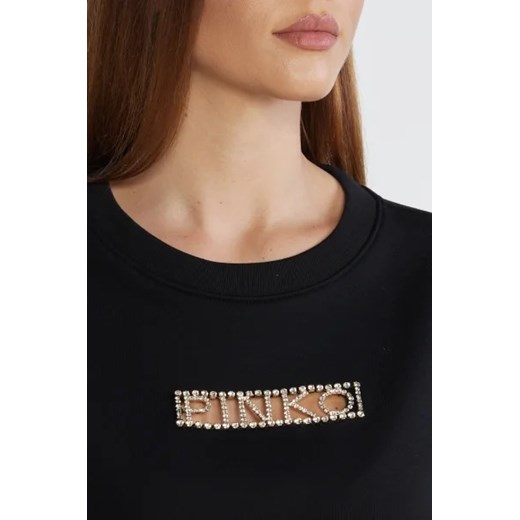 Bluza damska czarna Pinko jesienna bawełniana