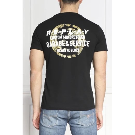 T-shirt męski Replay z krótkim rękawem z bawełny