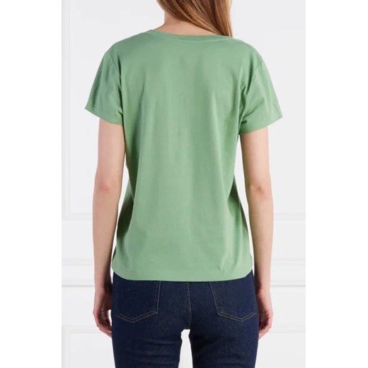 Polo Ralph Lauren bluzka damska zielona z kołnierzykiem 