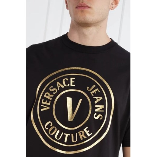 T-shirt męski Versace Jeans z krótkimi rękawami z bawełny