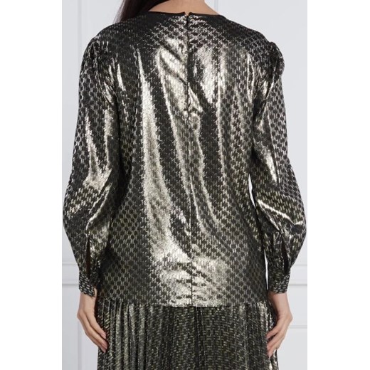 Karl Lagerfeld Bluzka Lurex Monogram | Regular Fit Karl Lagerfeld 36 Gomez Fashion Store promocyjna cena