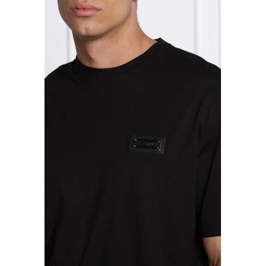 T-shirt męski Les Hommes z napisem z krótkim rękawem 