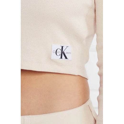 Bluzka damska Calvin Klein jesienna z elastanu