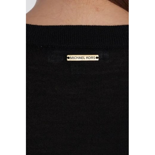 Michael Kors Wełniany sweter MERINO BUTTON | Regular Fit Michael Kors L Gomez Fashion Store