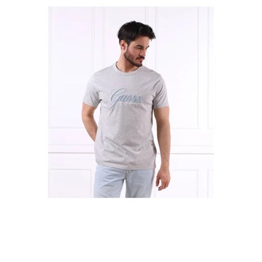 GUESS T-shirt SS CN GUESS 3D EMBRO | Regular Fit Guess L okazyjna cena Gomez Fashion Store