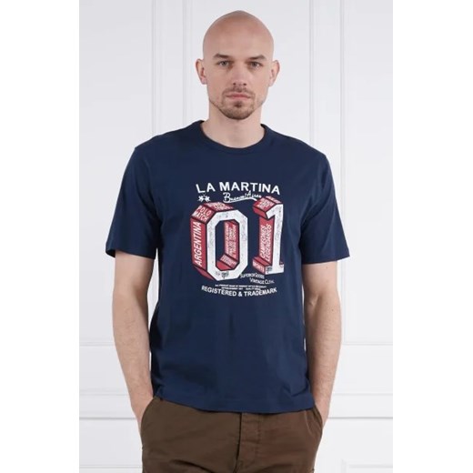T-shirt męski La Martina na wiosnę z krótkimi rękawami