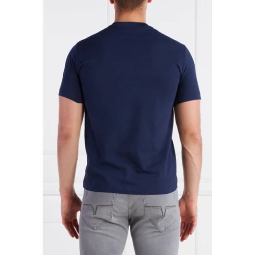 T-shirt męski Emporio Armani z krótkim rękawem granatowy bawełniany