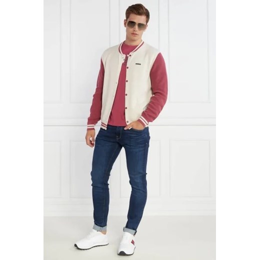 Sweter męski Pepe Jeans z dekoltem w serek casualowy 