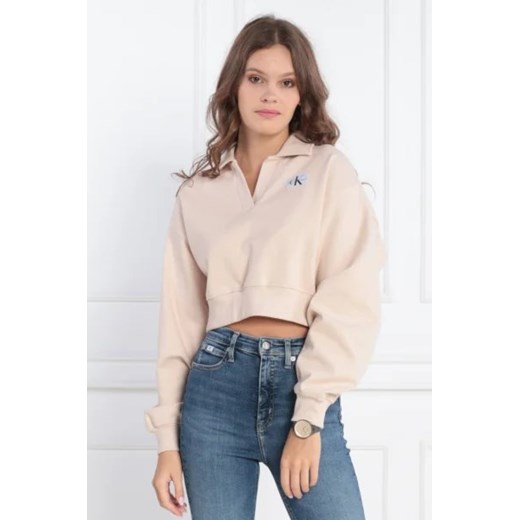 CALVIN KLEIN JEANS Bluza LABEL POLO COLLAR | Loose fit S Gomez Fashion Store