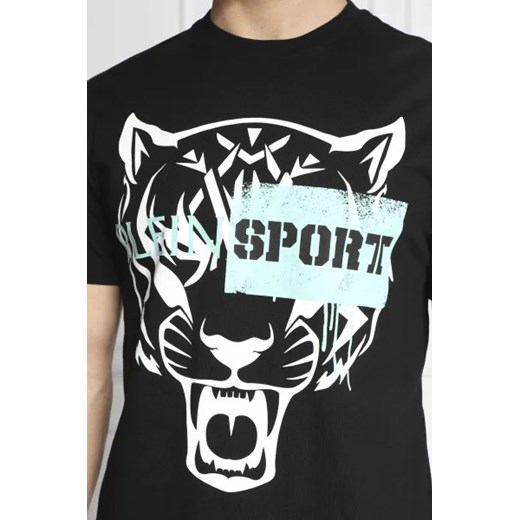 T-shirt męski Plein Sport czarny z krótkim rękawem