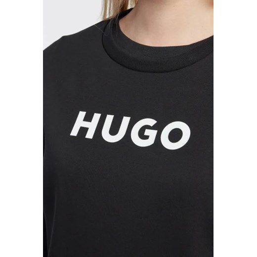 Bluza damska czarna Hugo Boss z bawełny 