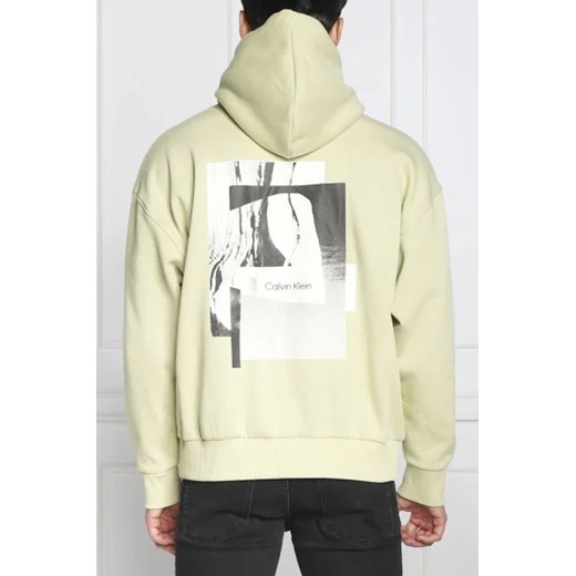 Bluza męska Calvin Klein zielona jesienna młodzieżowa 