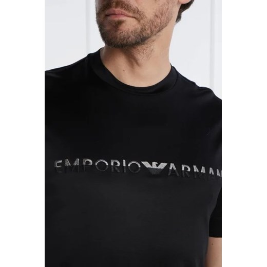 T-shirt męski Emporio Armani z krótkimi rękawami z napisami