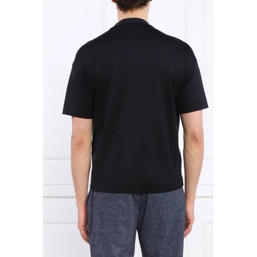 T-shirt męski czarny Emporio Armani bawełniany z krótkimi rękawami