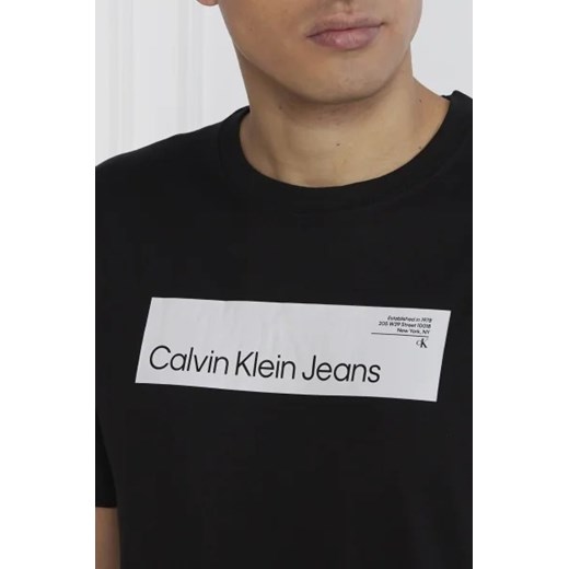 T-shirt męski czarny Calvin Klein z krótkim rękawem 