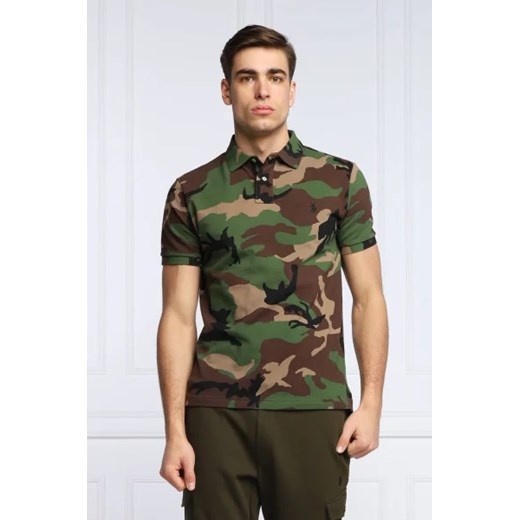 T-shirt męski wielokolorowy Polo Ralph Lauren z krótkim rękawem z bawełny moro