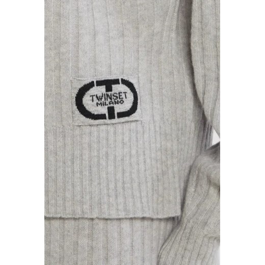 TWINSET Wełniany sweter | Regular Fit | z dodatkiem kaszmiru Twinset S wyprzedaż Gomez Fashion Store