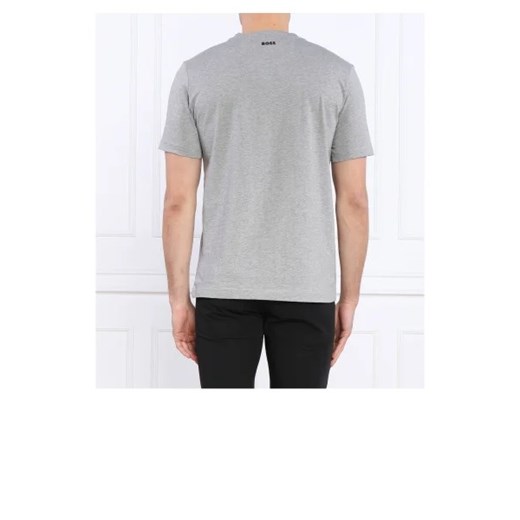 T-shirt męski BOSS HUGO z krótkim rękawem szary